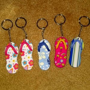 NWOT Flip Flop Keychains
